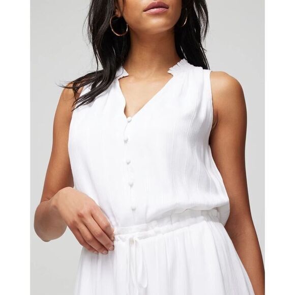 New! White House Black Market Drawstring Mini Dress off white, size M - Picture 3 of 16